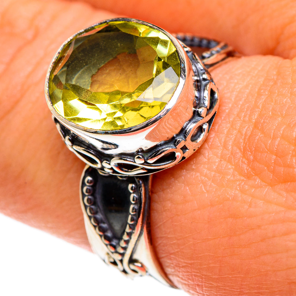Lemon Quartz Rings handcrafted by Anasilvercos - RING84544