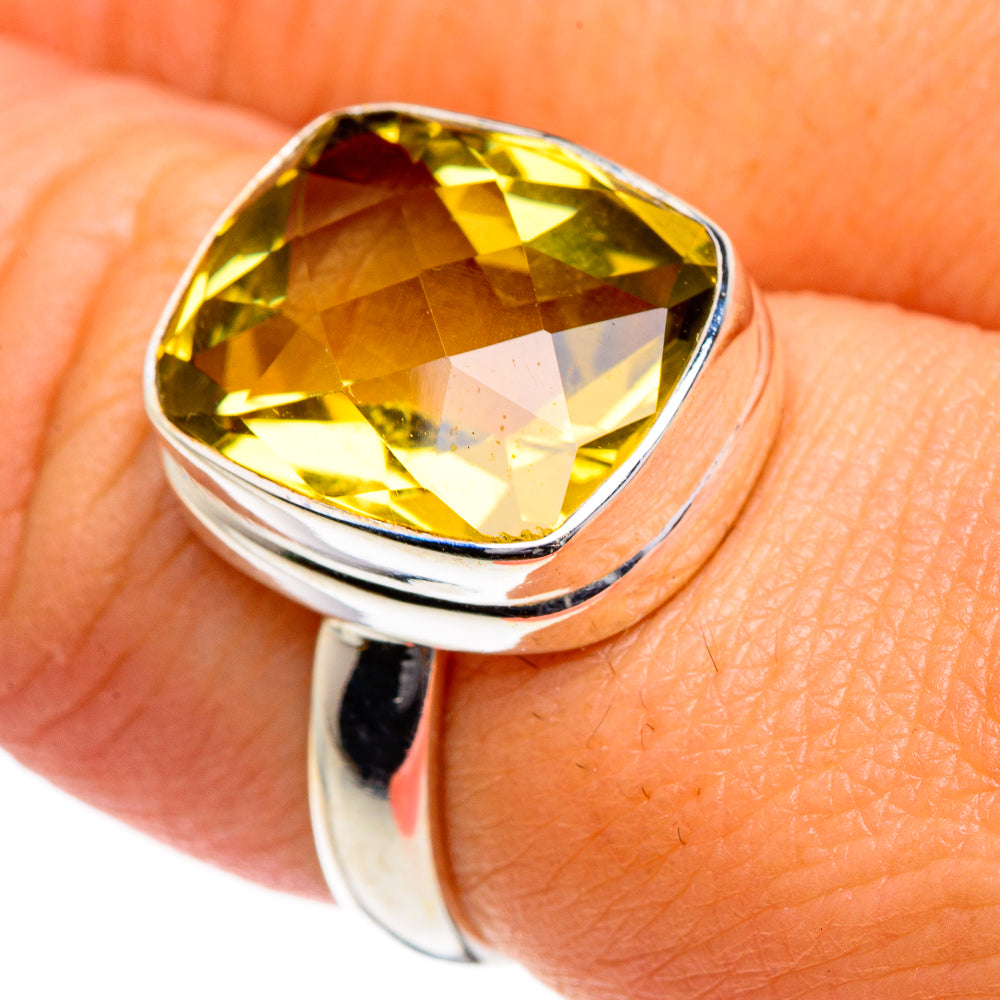 Lemon Quartz Rings handcrafted by Anasilvercos - RING84545
