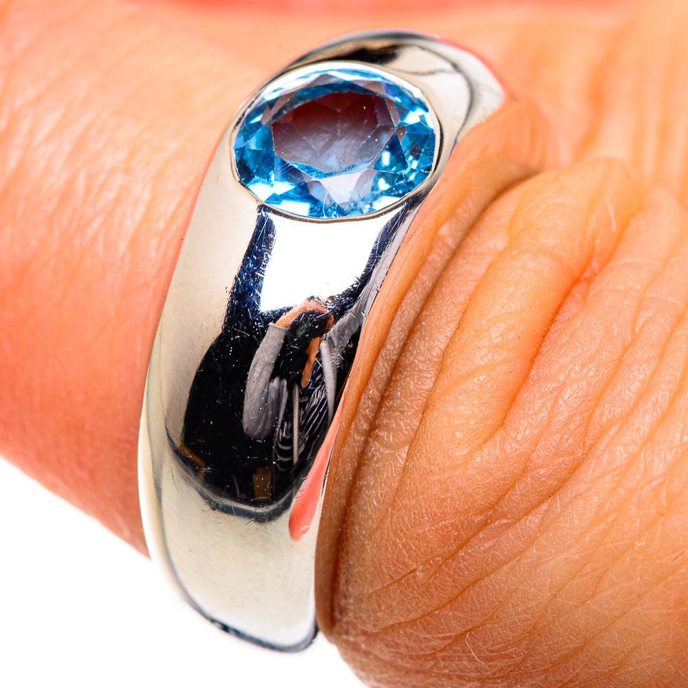Blue Topaz Rings handcrafted by Anasilvercos - RING84548