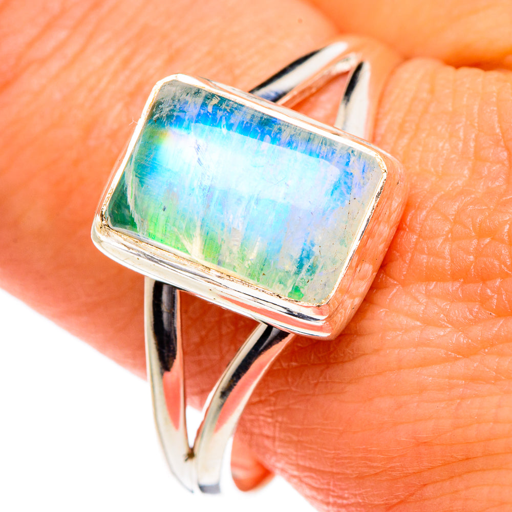 Green Moonstone Rings handcrafted by Anasilvercos - RING84552