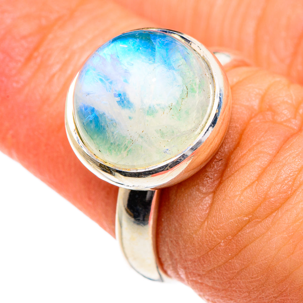 Green Moonstone Rings handcrafted by Anasilvercos - RING84553