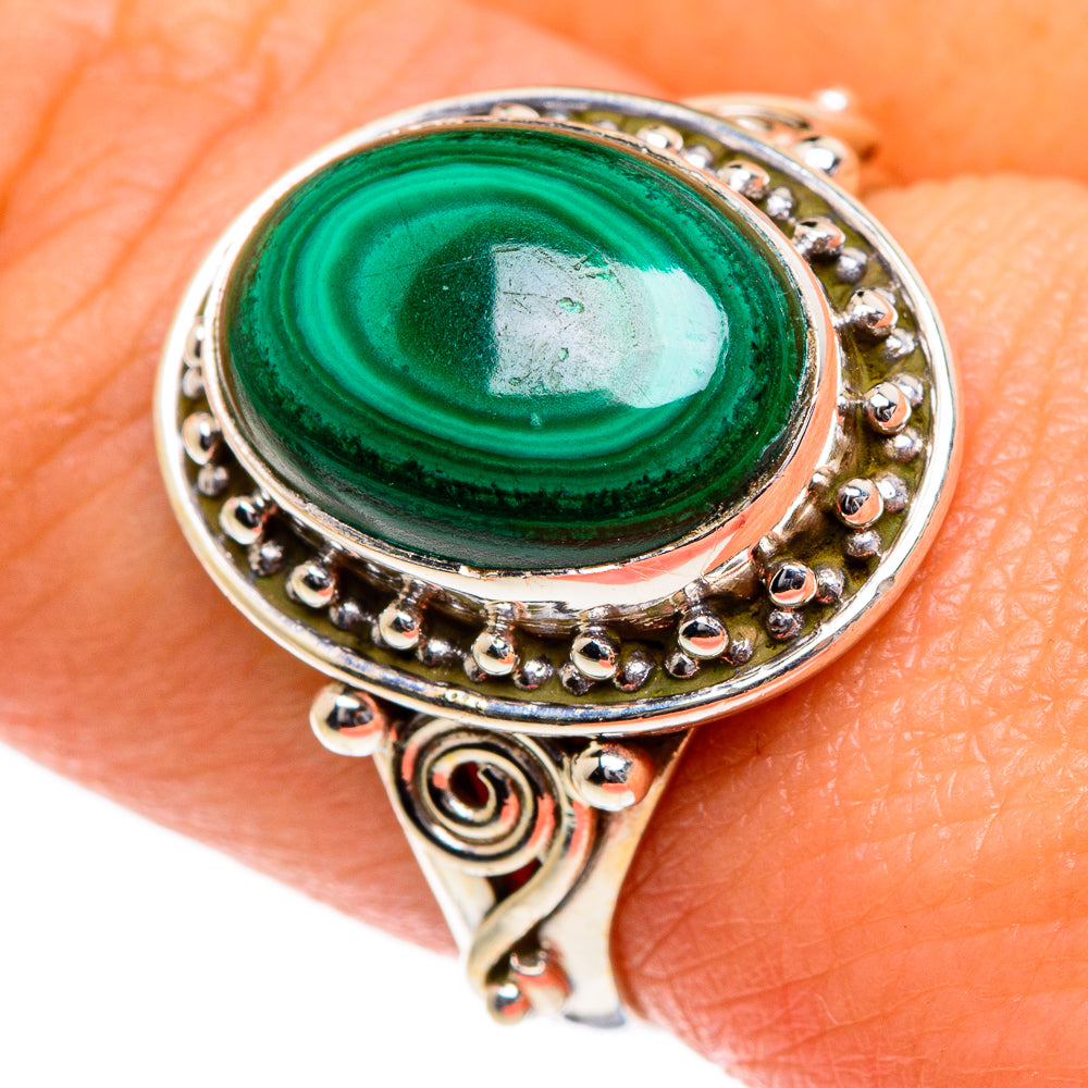 Malachite Rings handcrafted by Anasilvercos - RING84555