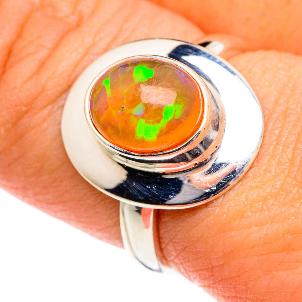 Ethiopian Opal Rings handcrafted by Anasilvercos - RING84580