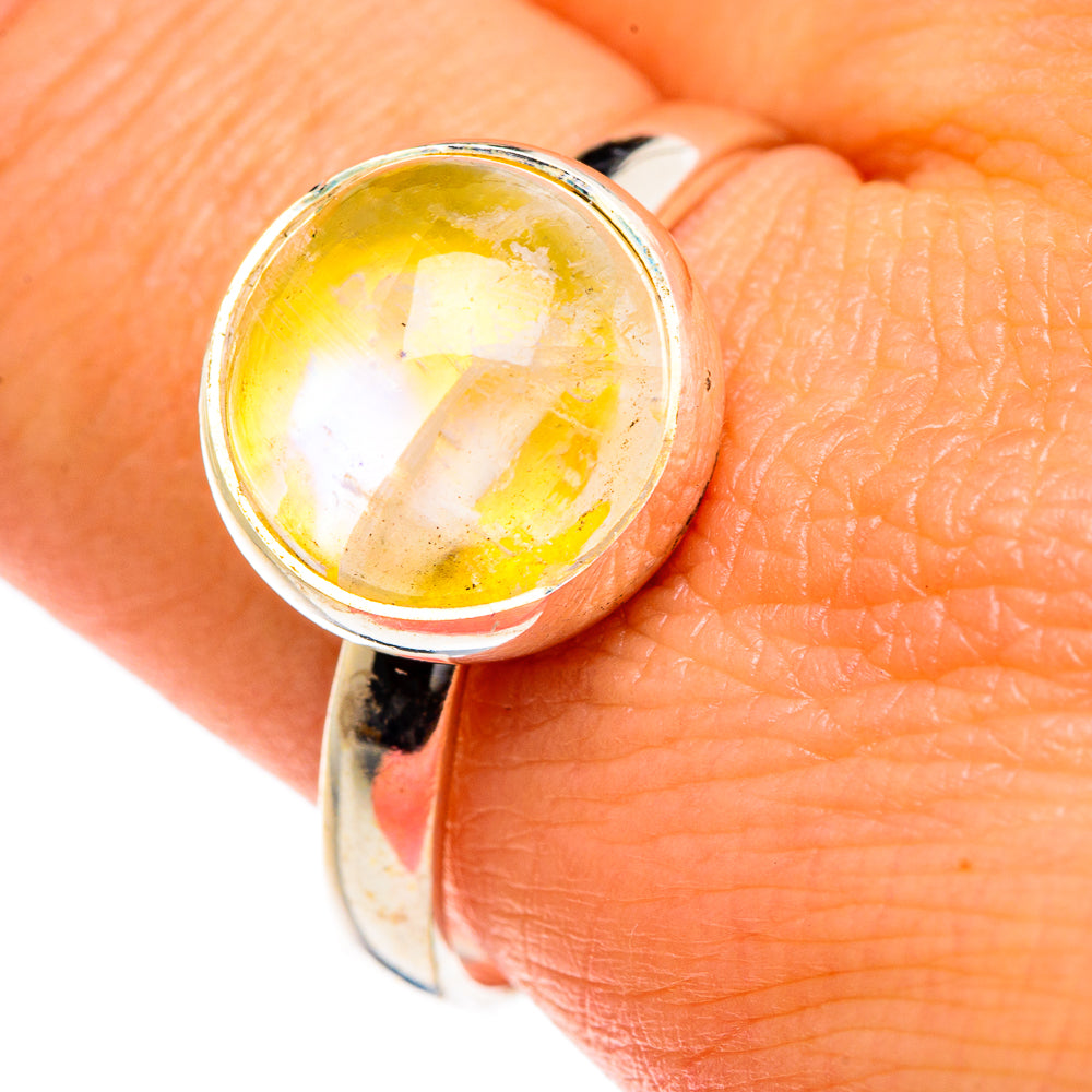 Yellow Moonstone Rings handcrafted by Anasilvercos - RING84583