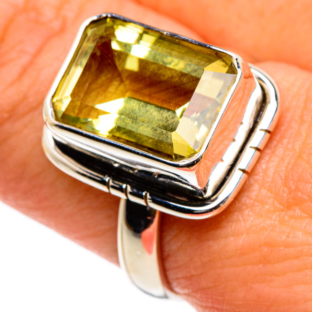 Lemon Quartz Rings handcrafted by Anasilvercos - RING84584