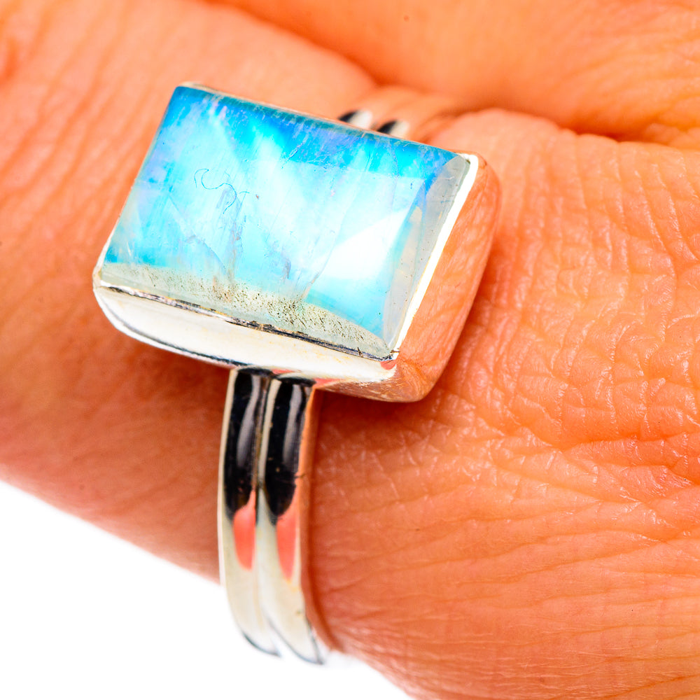 Green Moonstone Rings handcrafted by Anasilvercos - RING84592