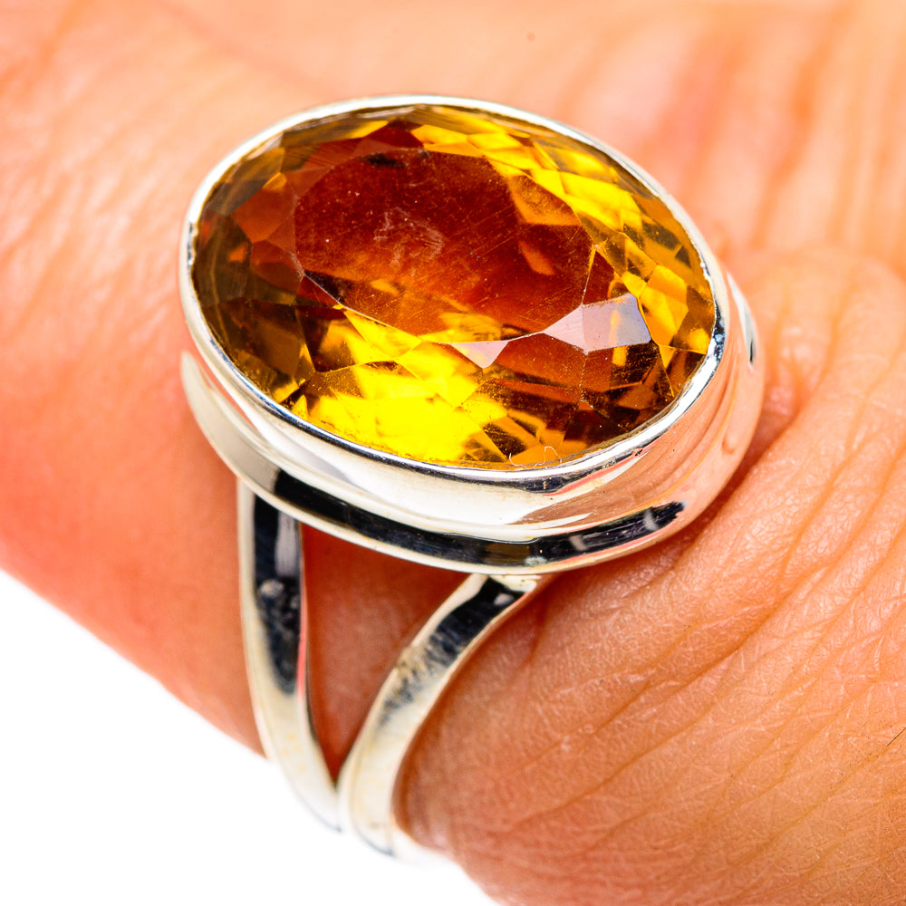 Mandarin Citrine Rings handcrafted by Anasilvercos - RING84601