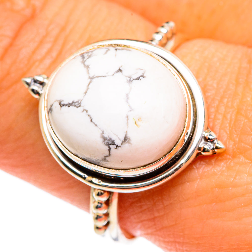 Howlite Rings handcrafted by Anasilvercos - RING84618