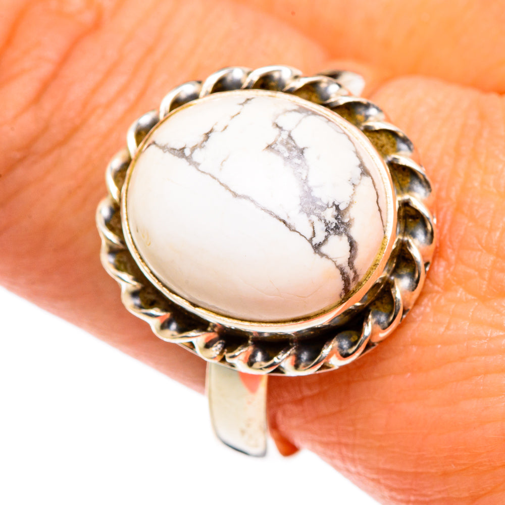 Howlite Rings handcrafted by Anasilvercos - RING84657