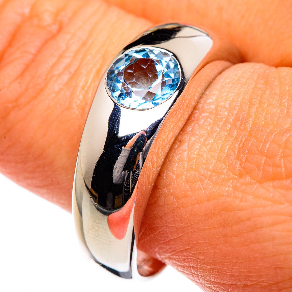 Blue Topaz Rings handcrafted by Anasilvercos - RING84666
