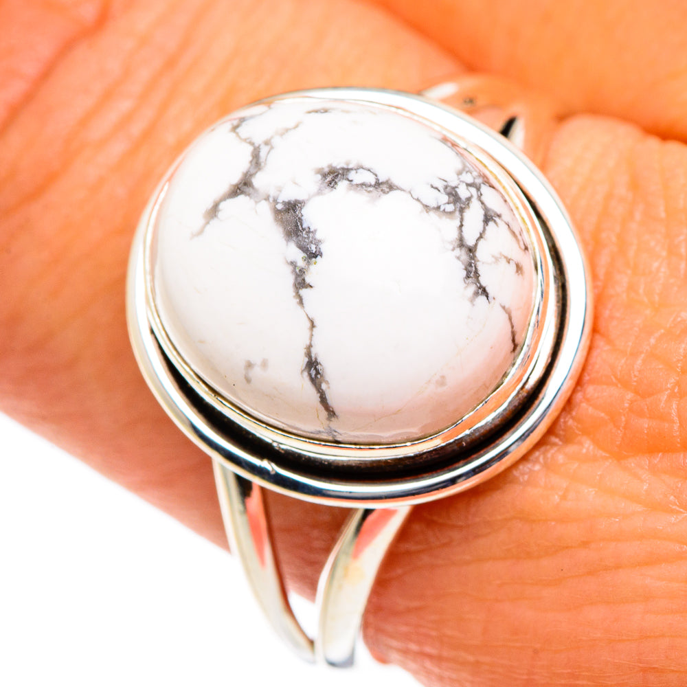 Howlite Rings handcrafted by Anasilvercos - RING84694