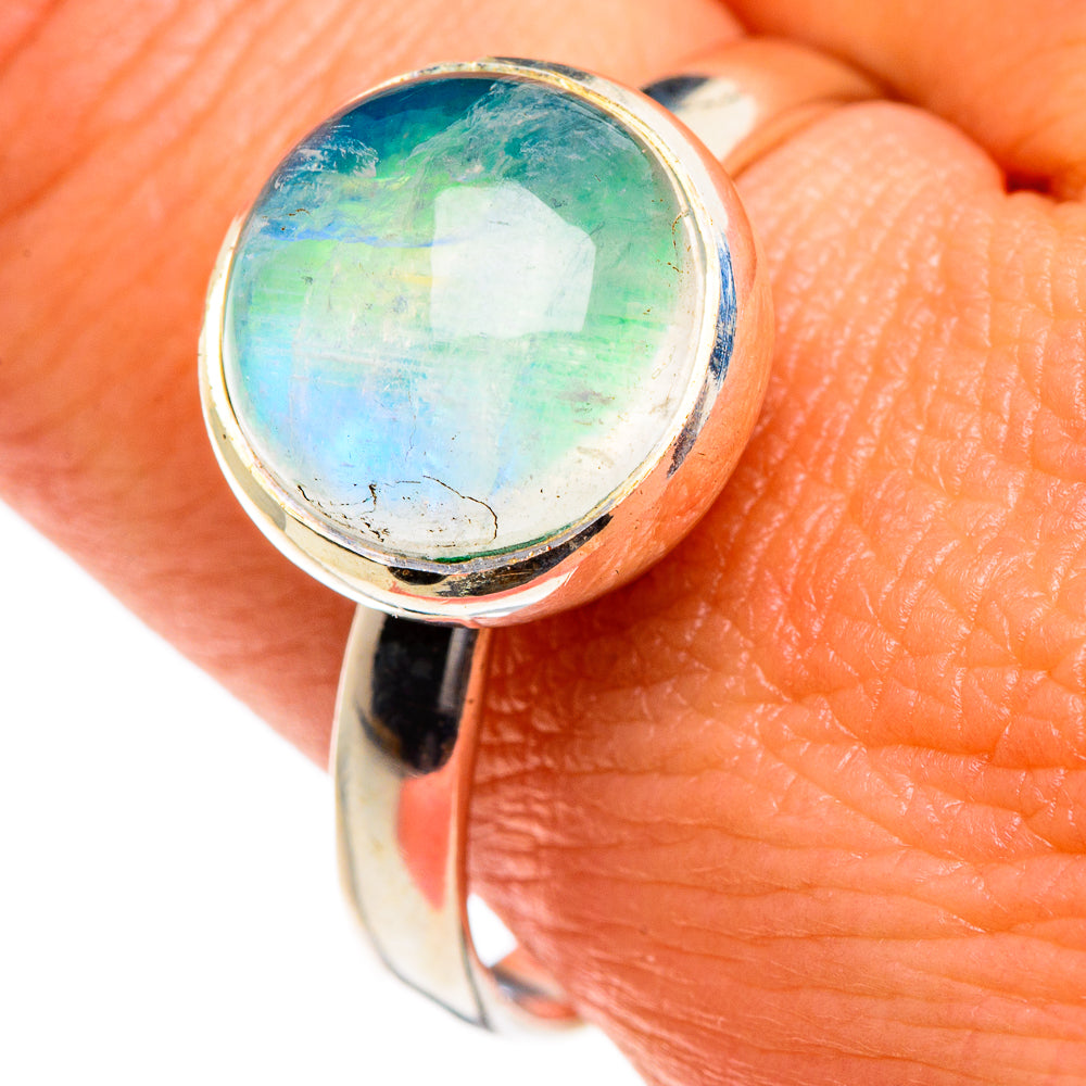 Green Moonstone Rings handcrafted by Anasilvercos - RING84706