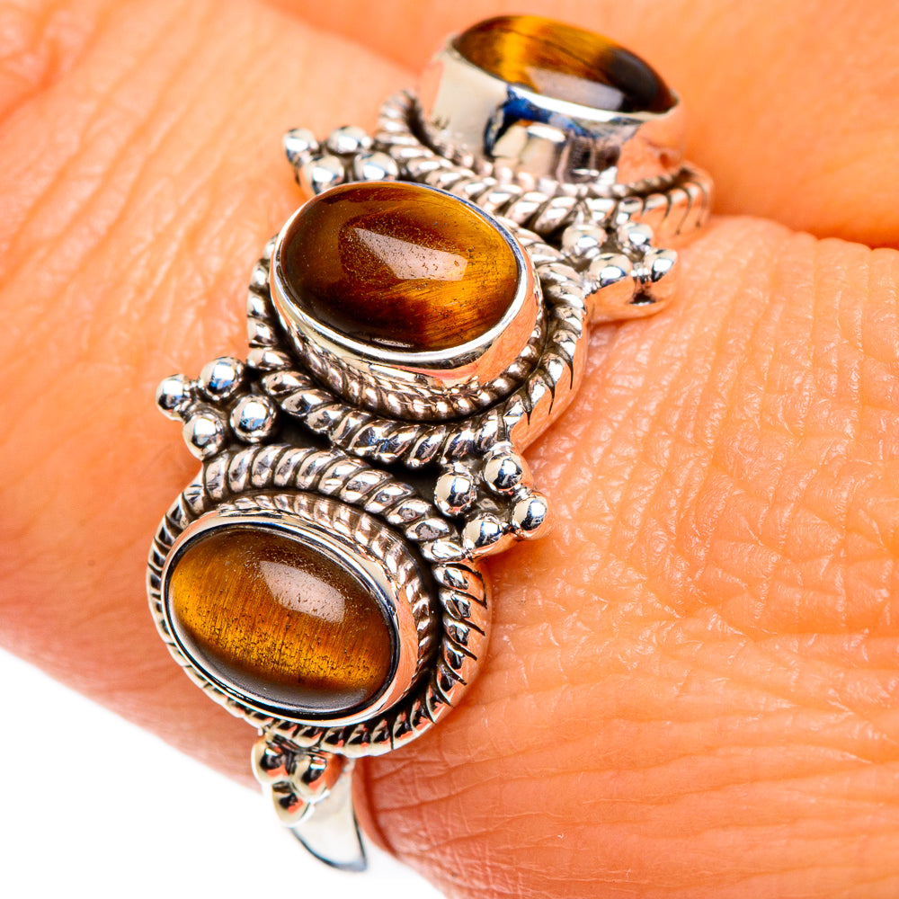Tiger Eye Rings handcrafted by Anasilvercos - RING84708