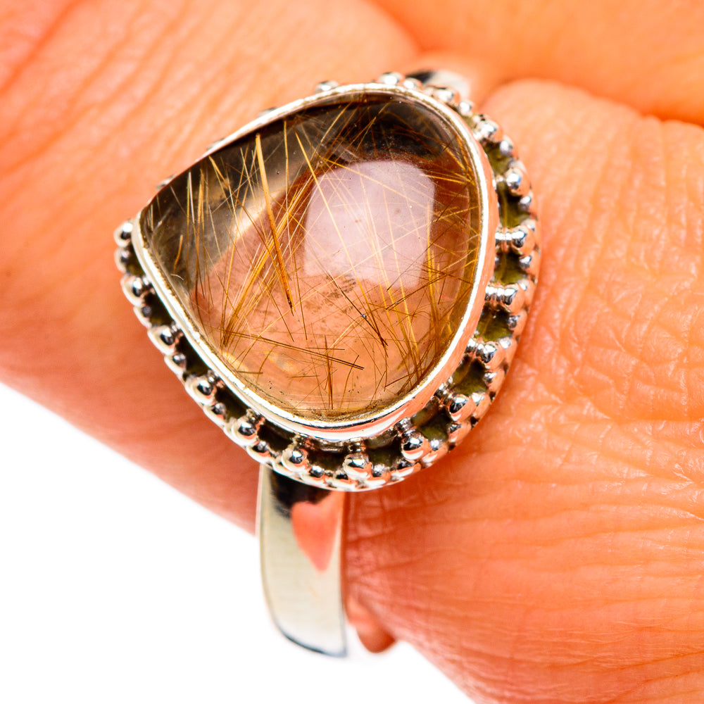Rutilated Quartz Rings handcrafted by Anasilvercos - RING84723