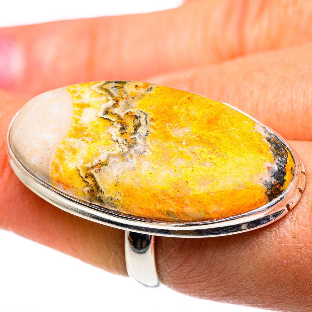 Bumble Bee Jasper Rings handcrafted by Anasilvercos - RING84745