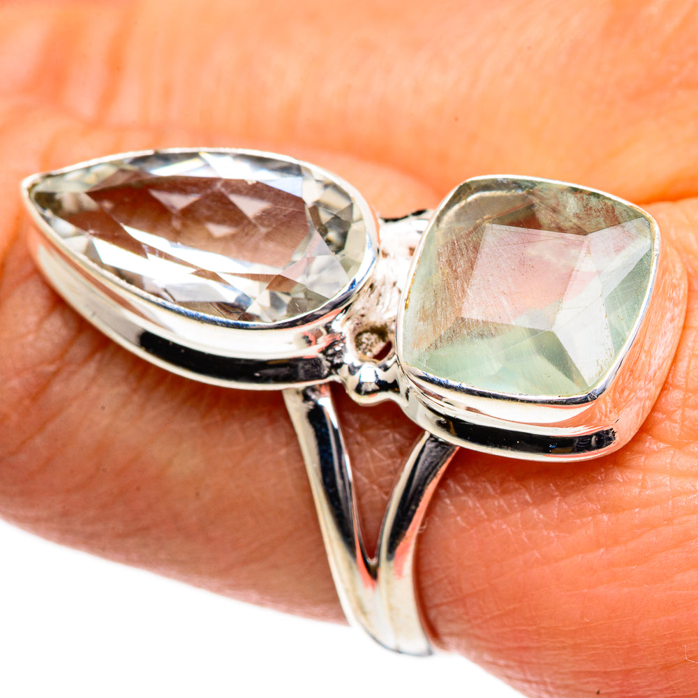 Prehnite, Green Amethyst Rings handcrafted by Anasilvercos - RING84754