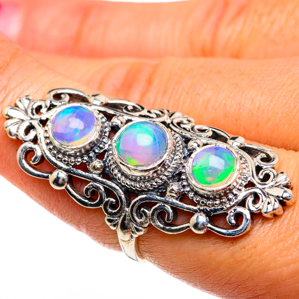 Ethiopian Opal Rings handcrafted by Anasilvercos - RING84767