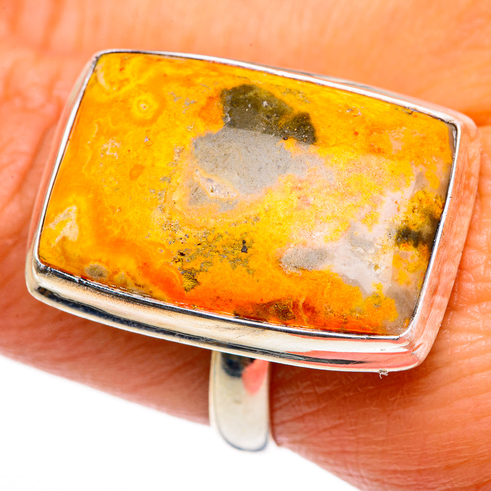 Bumble Bee Jasper Rings handcrafted by Anasilvercos - RING84768