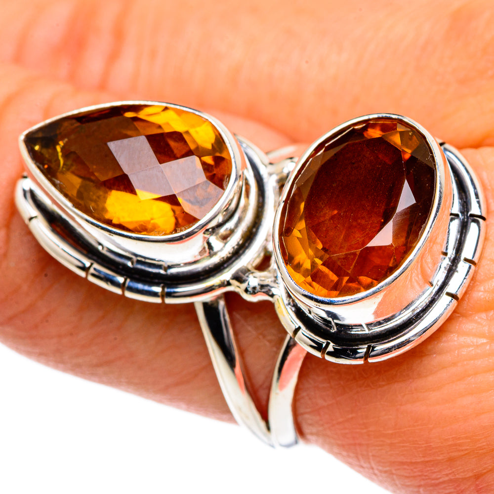 Mandarin Citrine Rings handcrafted by Anasilvercos - RING84777