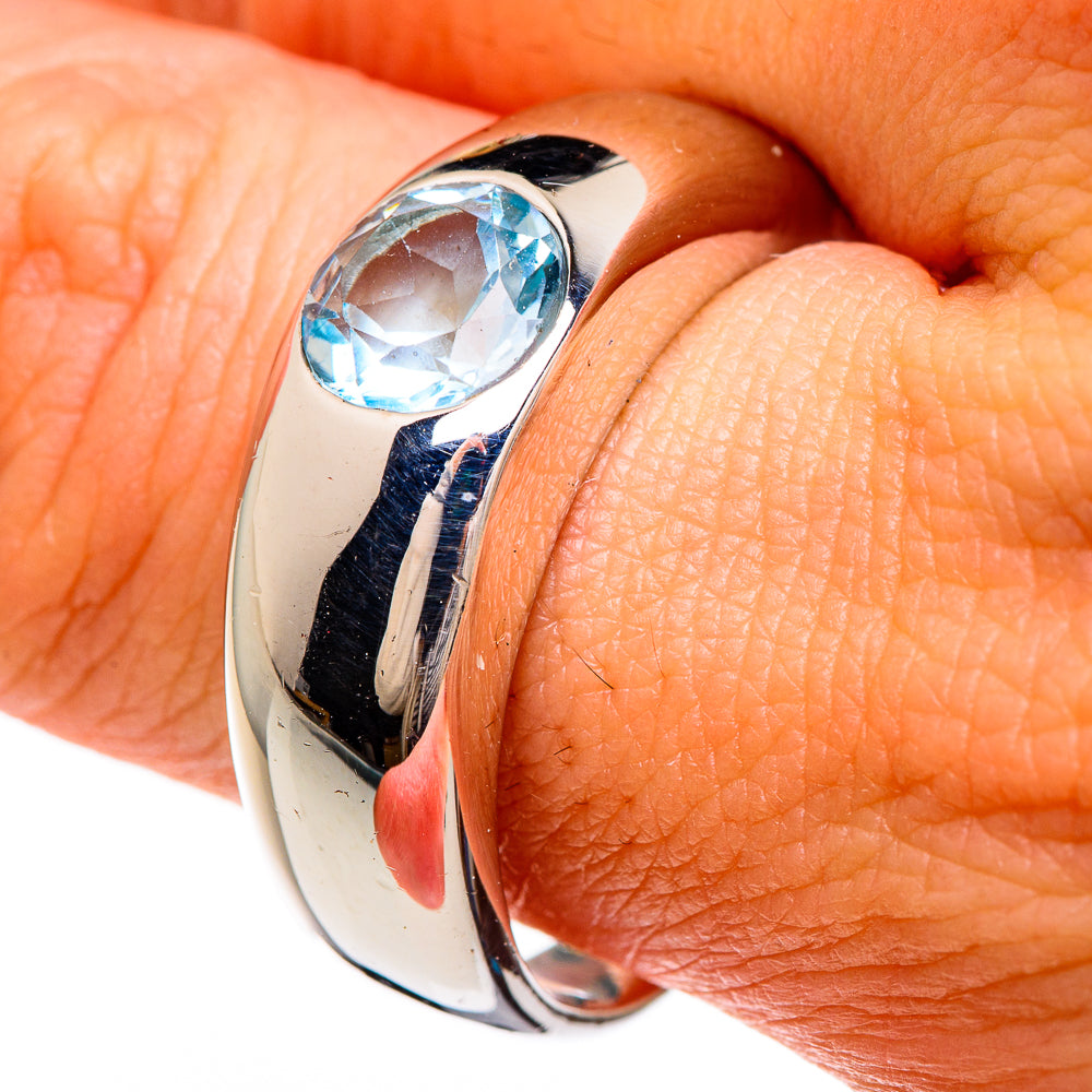 Blue Topaz Rings handcrafted by Anasilvercos - RING84779