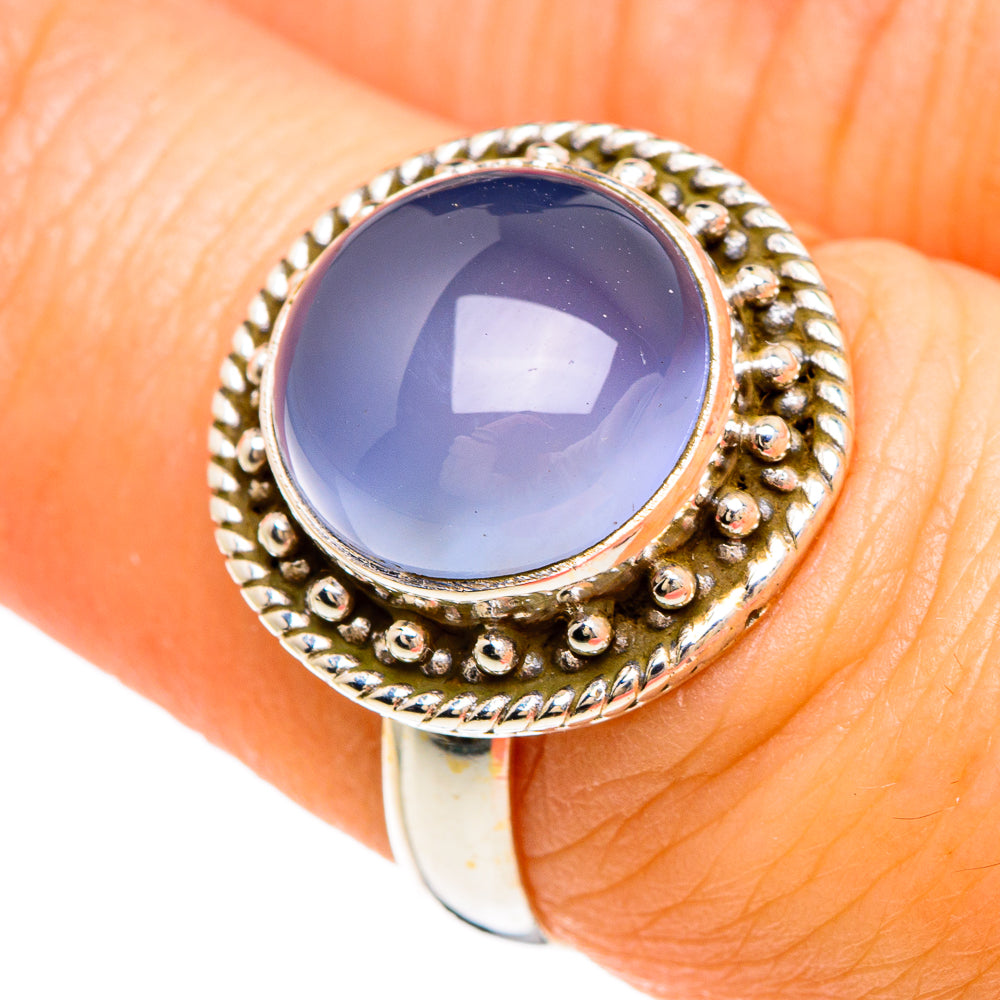 Aqua Chalcedony Rings handcrafted by Anasilvercos - RING84782