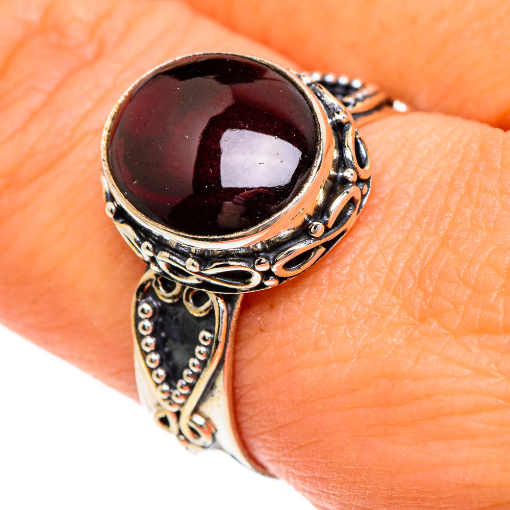 Garnet Rings handcrafted by Anasilvercos - RING84807