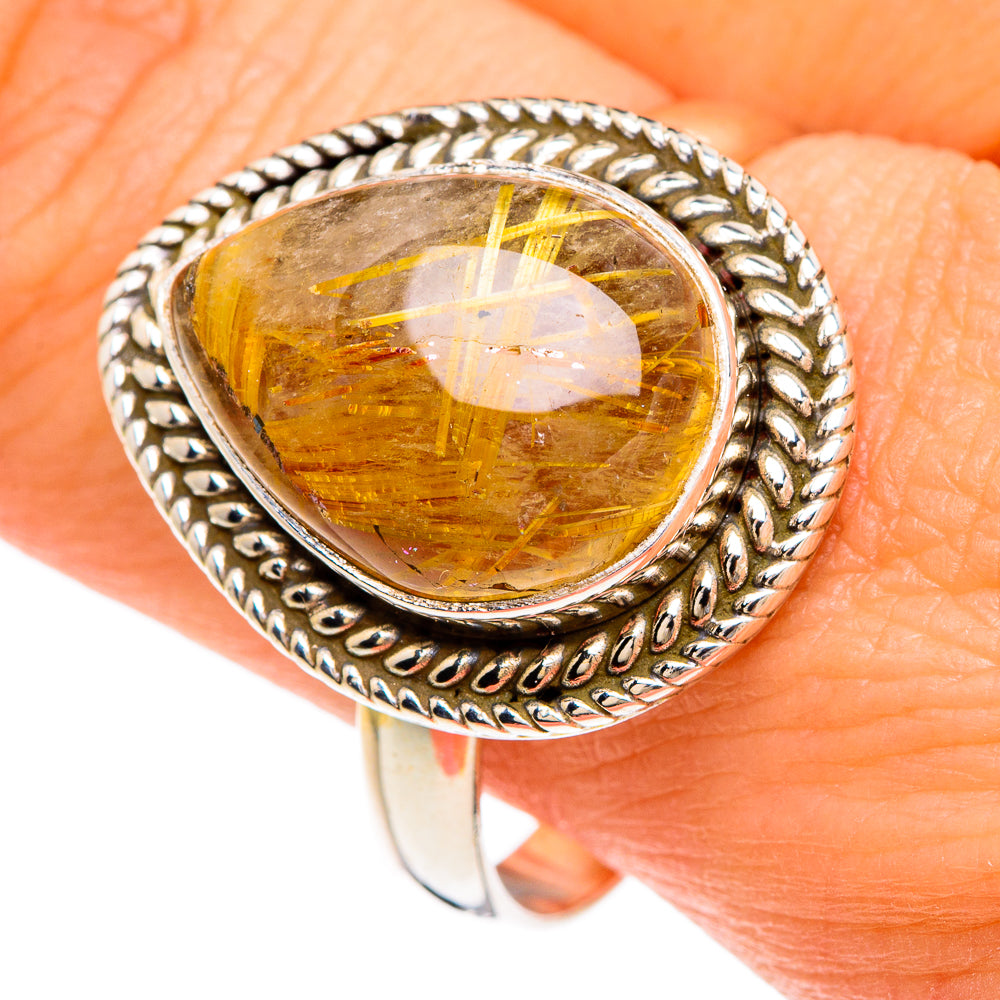 Rutilated Quartz Rings handcrafted by Anasilvercos - RING84813