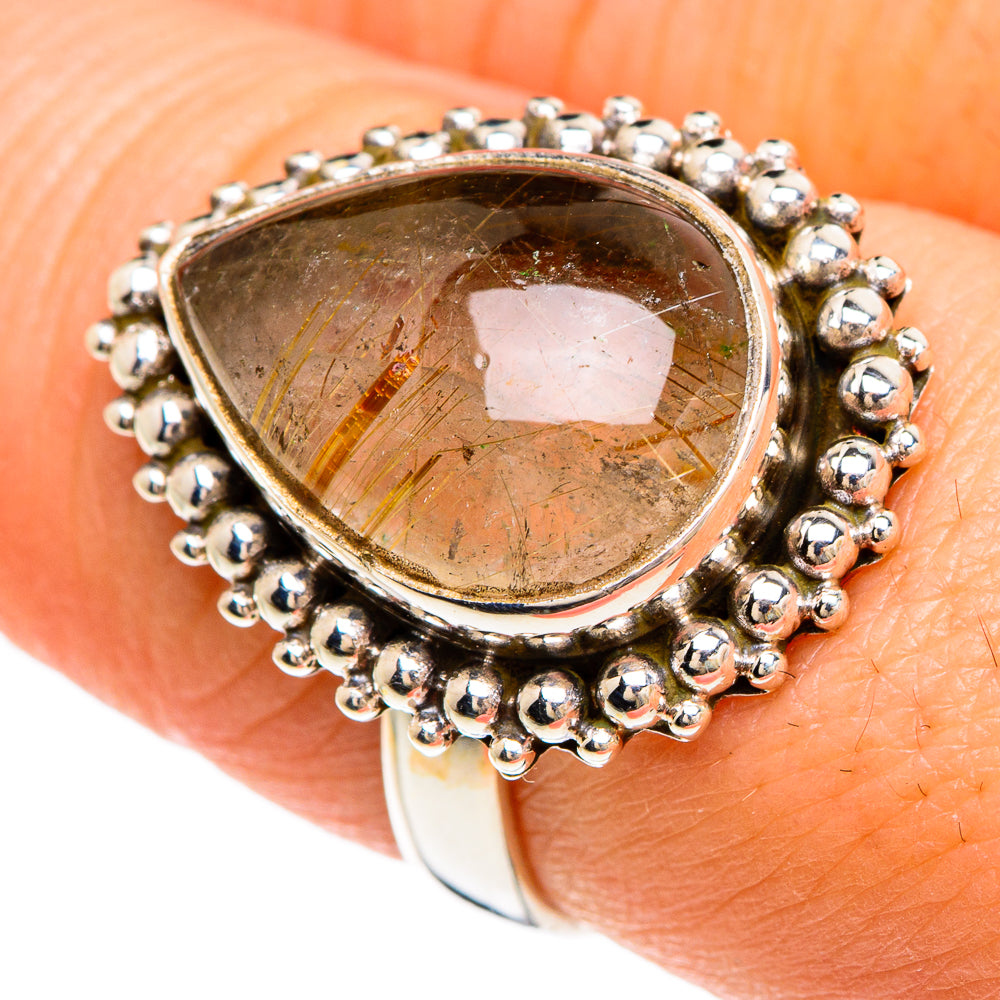 Rutilated Quartz Rings handcrafted by Anasilvercos - RING84814