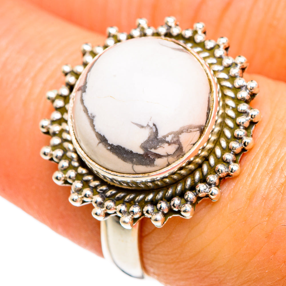 Howlite Rings handcrafted by Anasilvercos - RING84819