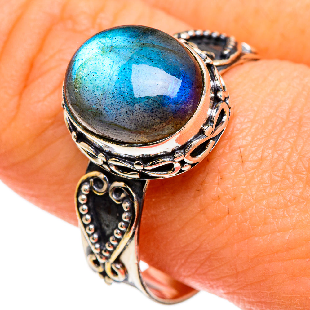 Labradorite Rings handcrafted by Anasilvercos - RING84834