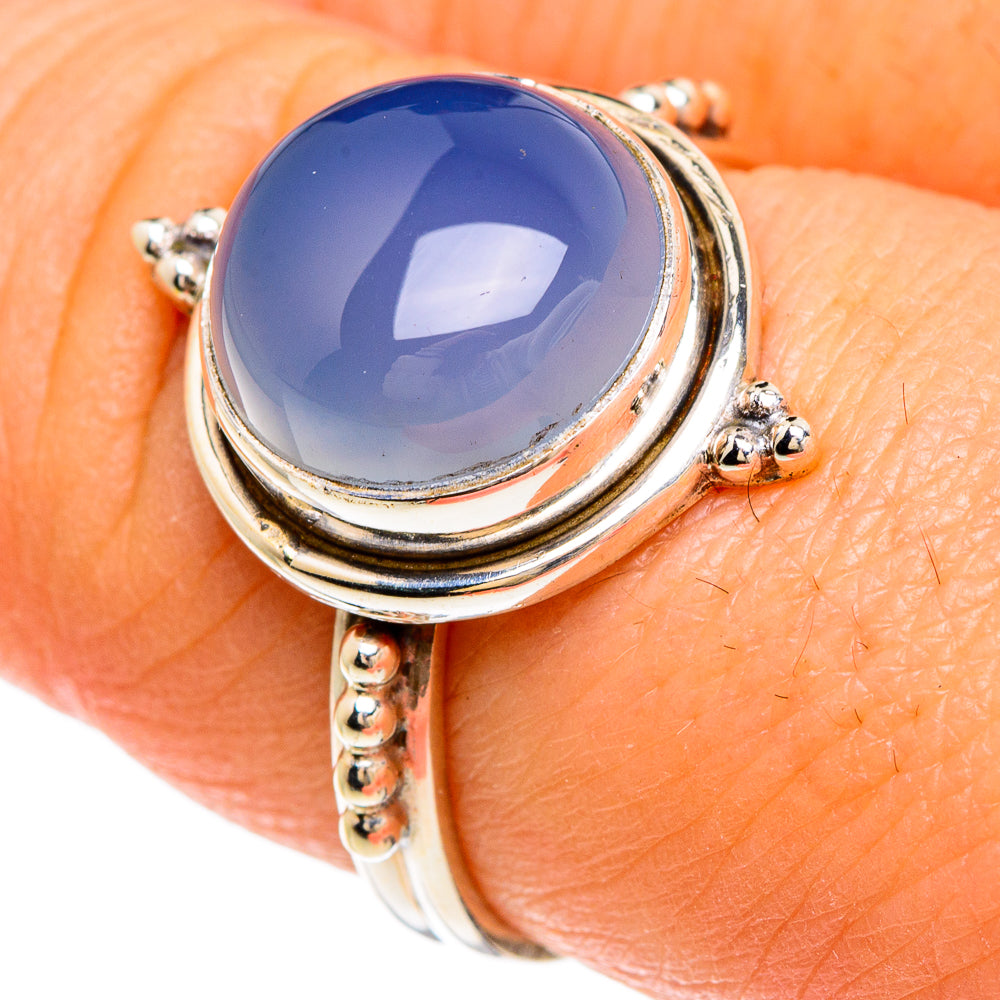 Aqua Chalcedony Rings handcrafted by Anasilvercos - RING84840