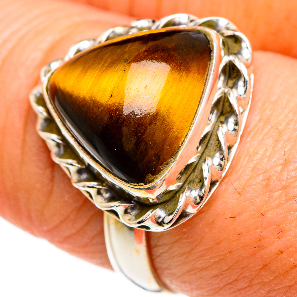 Tiger Eye Rings handcrafted by Anasilvercos - RING84847