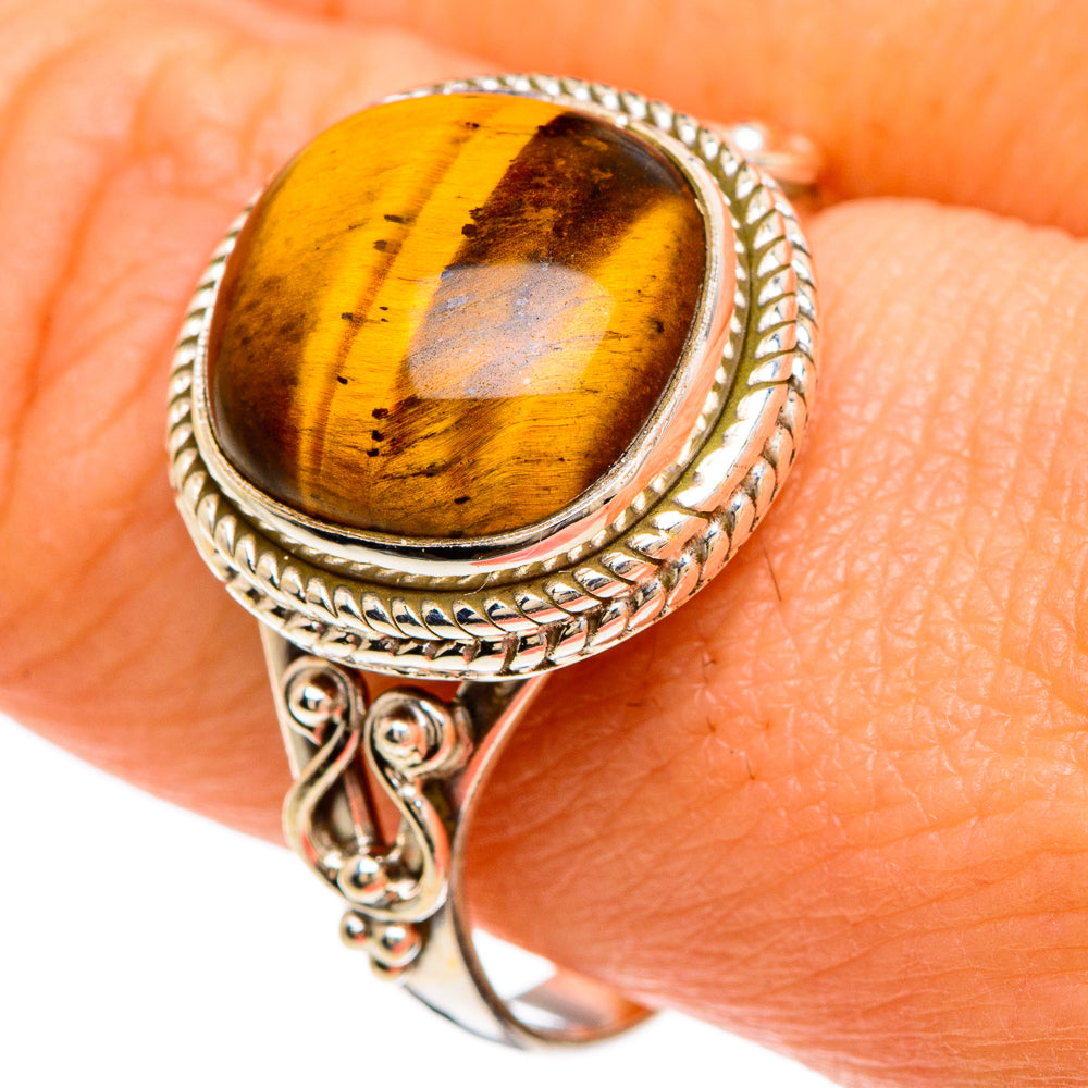 Tiger Eye Rings handcrafted by Anasilvercos - RING84850