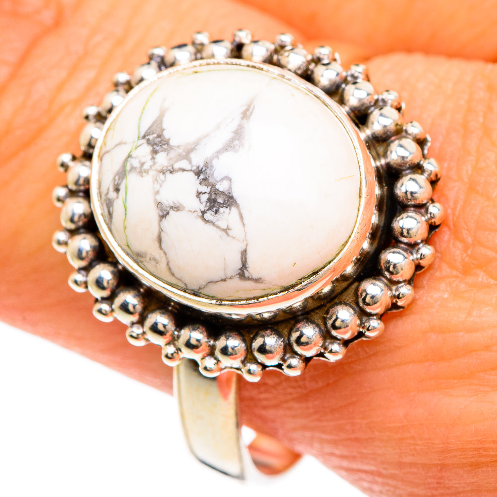 Howlite Rings handcrafted by Anasilvercos - RING84867