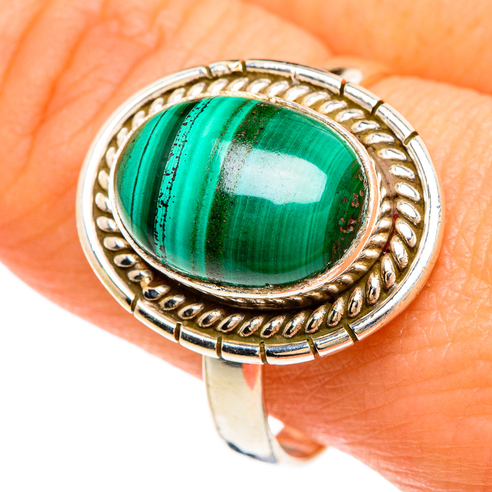 Malachite Rings handcrafted by Anasilvercos - RING84889