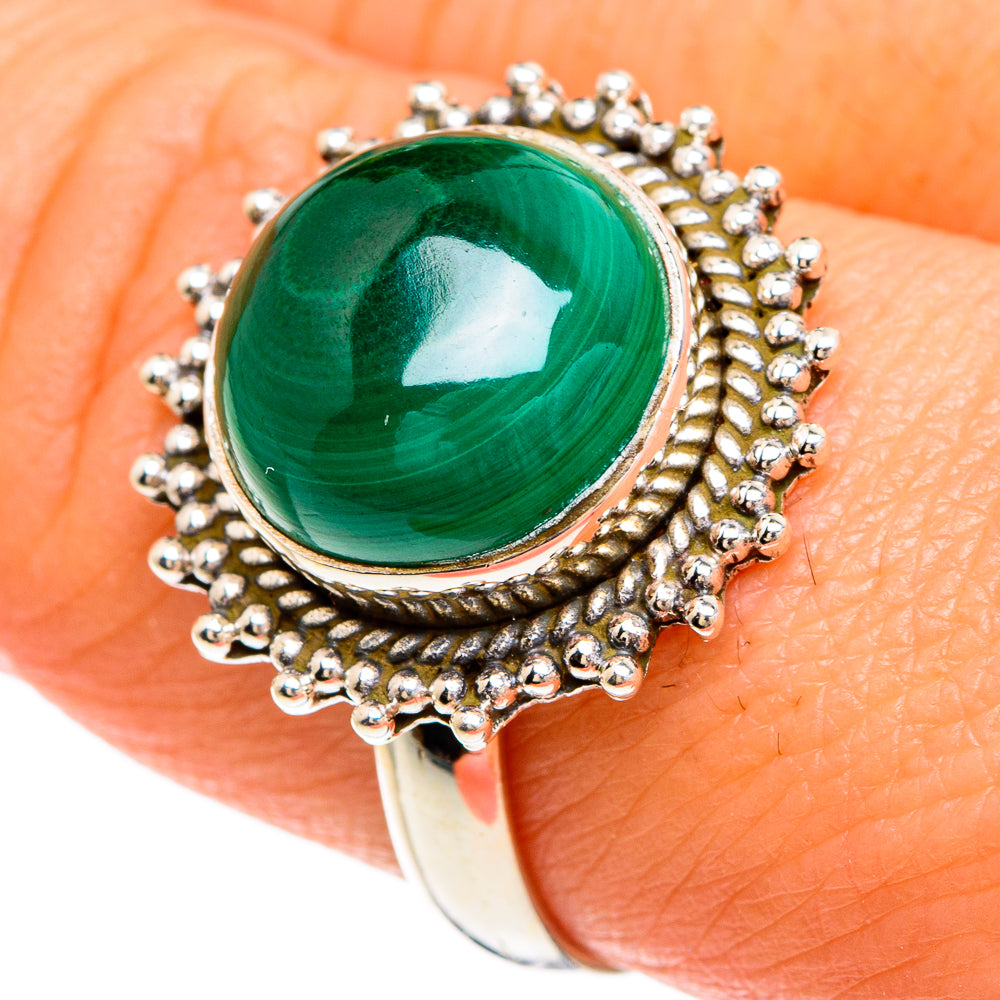 Malachite Rings handcrafted by Anasilvercos - RING84890