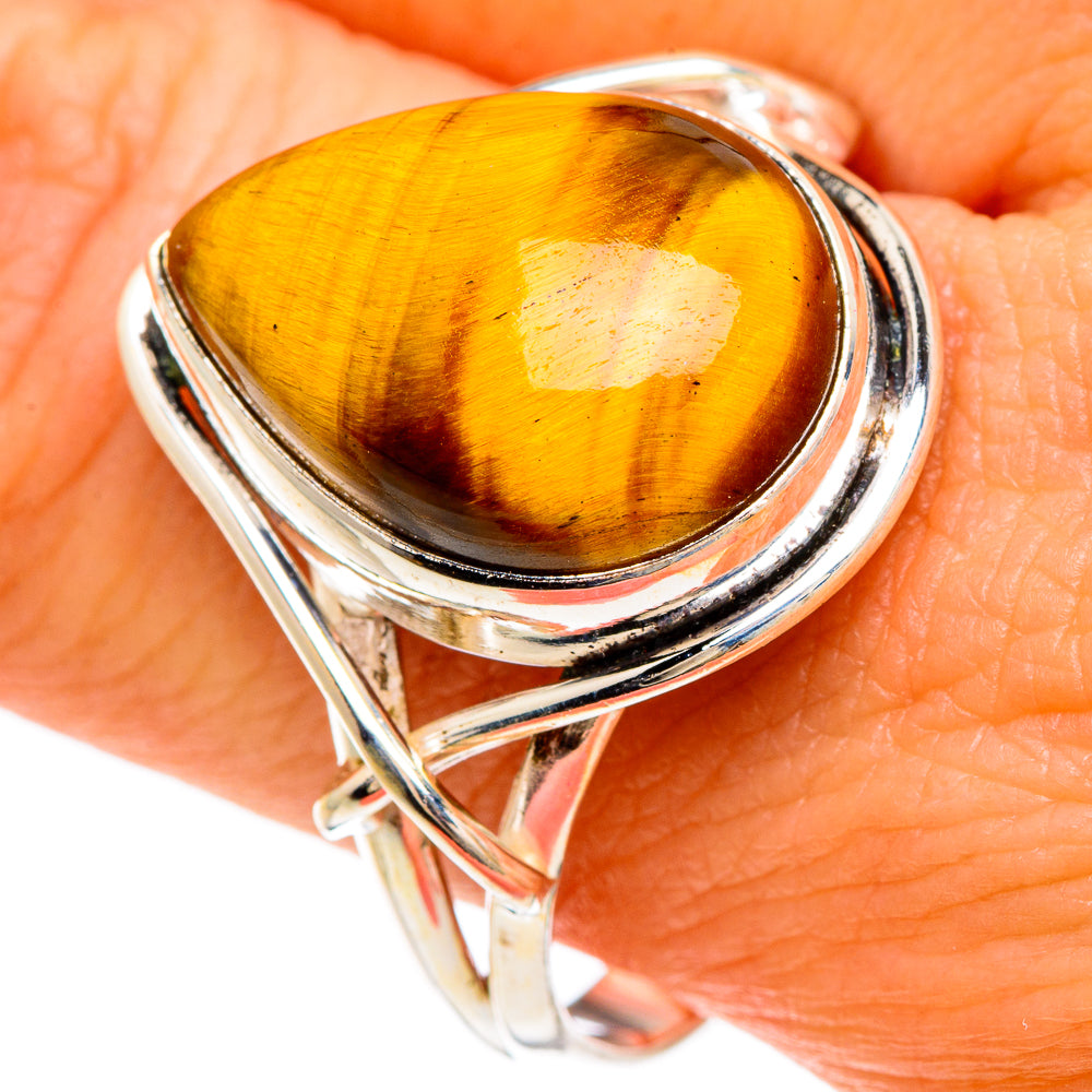 Tiger Eye Rings handcrafted by Anasilvercos - RING84892
