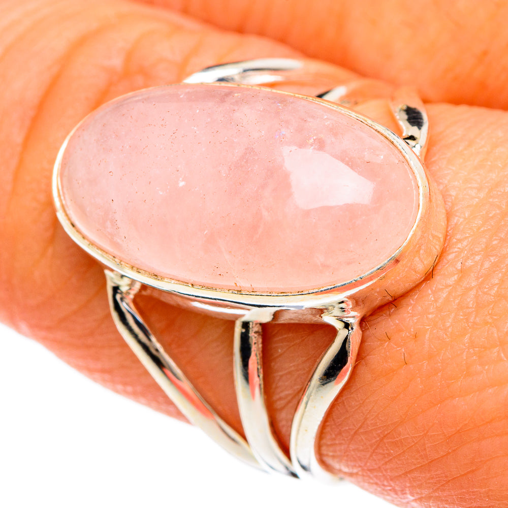 Rose Quartz Rings handcrafted by Anasilvercos - RING84904