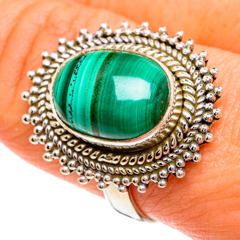 Malachite Rings handcrafted by Anasilvercos - RING84936