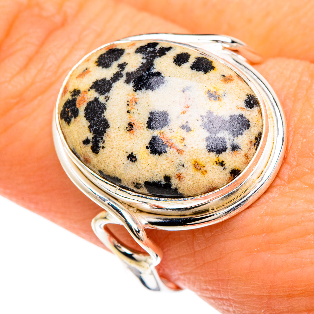 Dalmatian Jasper Rings handcrafted by Anasilvercos - RING84940