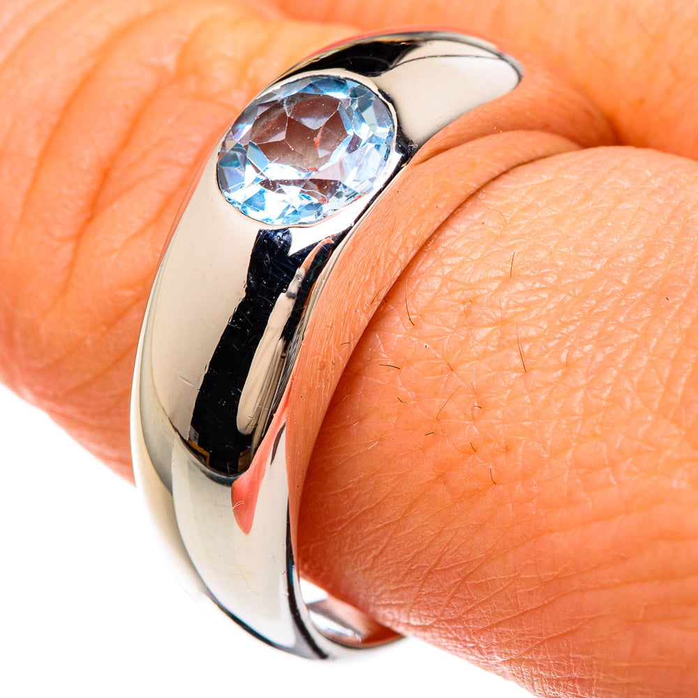 Blue Topaz Rings handcrafted by Anasilvercos - RING84971