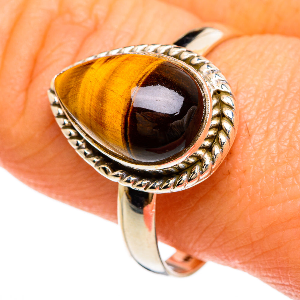 Tiger Eye Rings handcrafted by Anasilvercos - RING84985