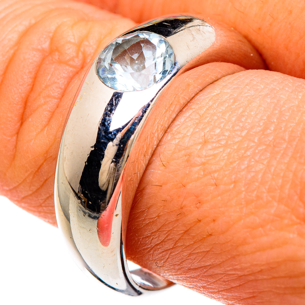 Blue Topaz Rings handcrafted by Anasilvercos - RING85014