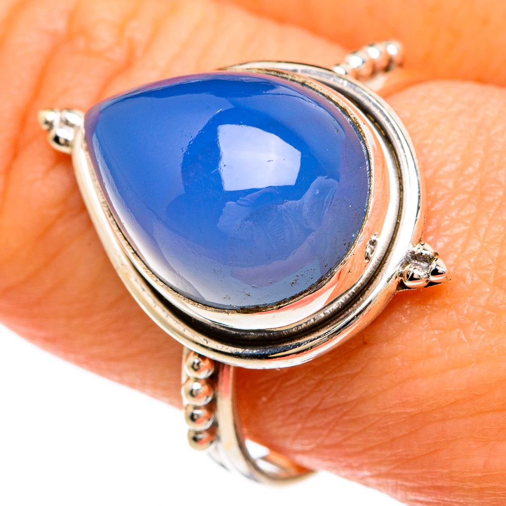 Chalcedony Rings handcrafted by Anasilvercos - RING85017