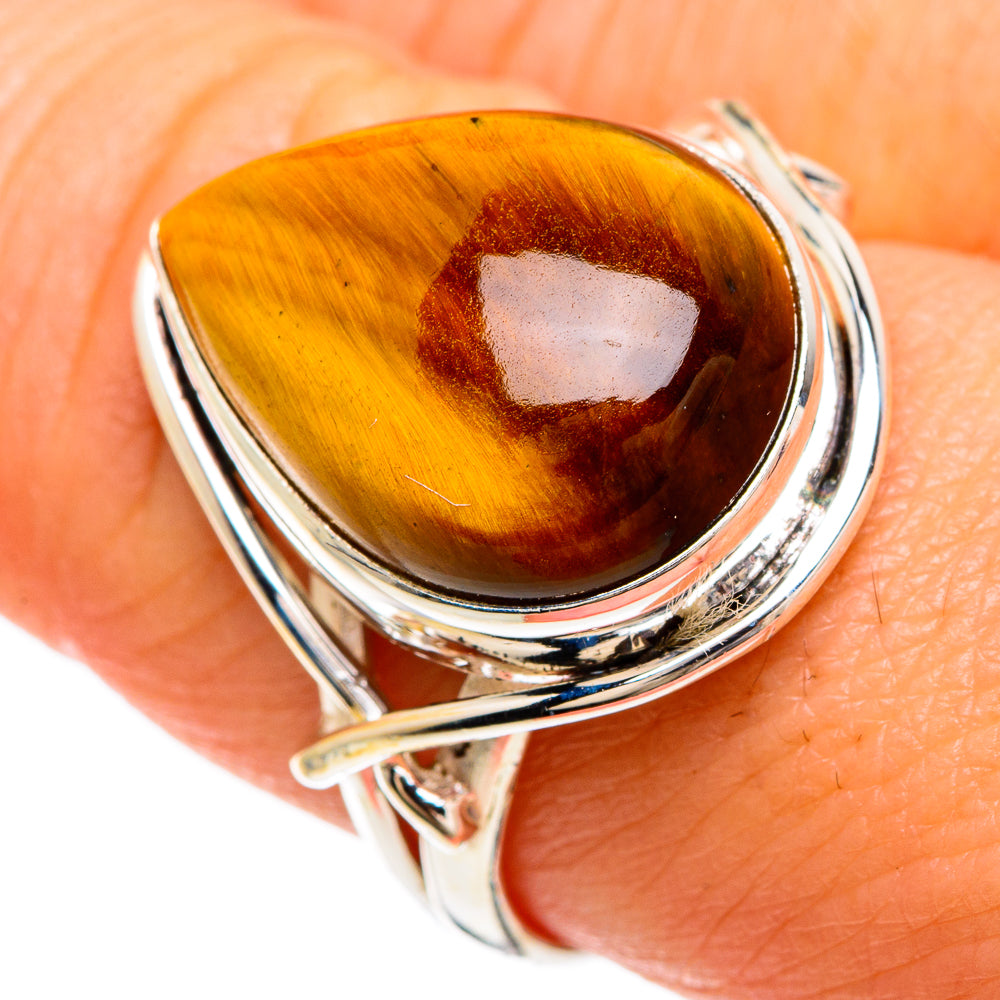 Tiger Eye Rings handcrafted by Anasilvercos - RING85032
