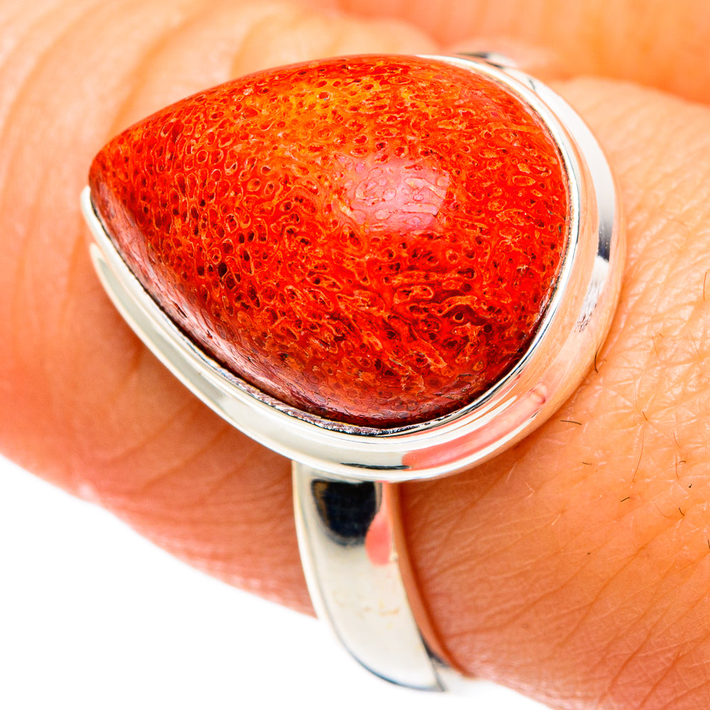 Sponge Coral Rings handcrafted by Anasilvercos - RING85035