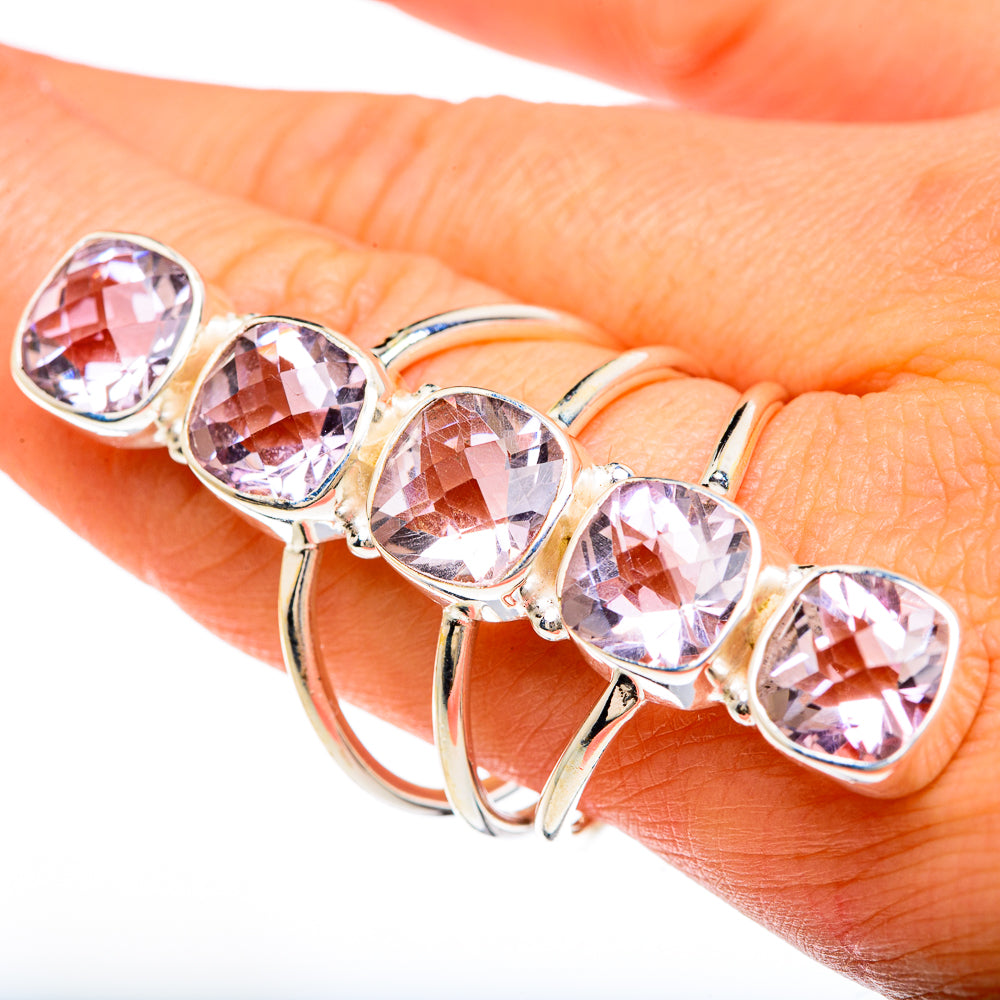 Kunzite Rings handcrafted by Anasilvercos - RING85040