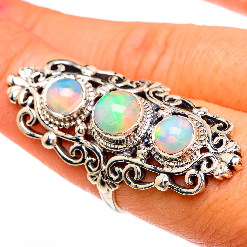 Ethiopian Opal Rings handcrafted by Anasilvercos - RING85045