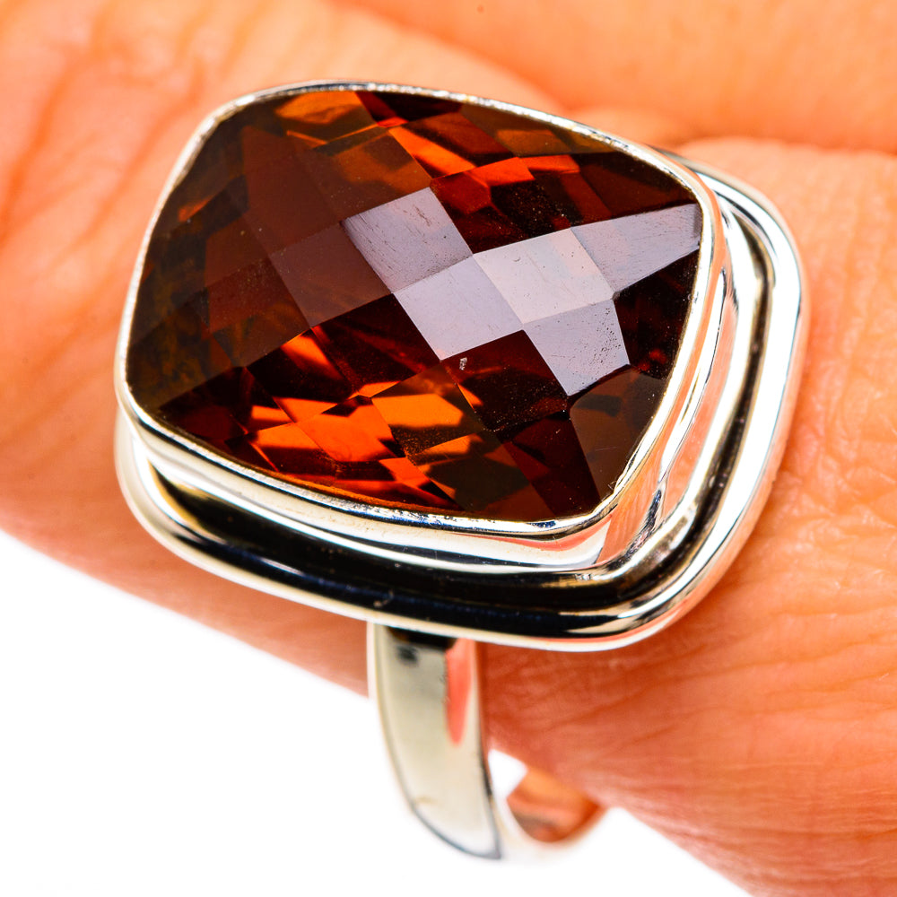 Mandarin Citrine Rings handcrafted by Anasilvercos - RING85077