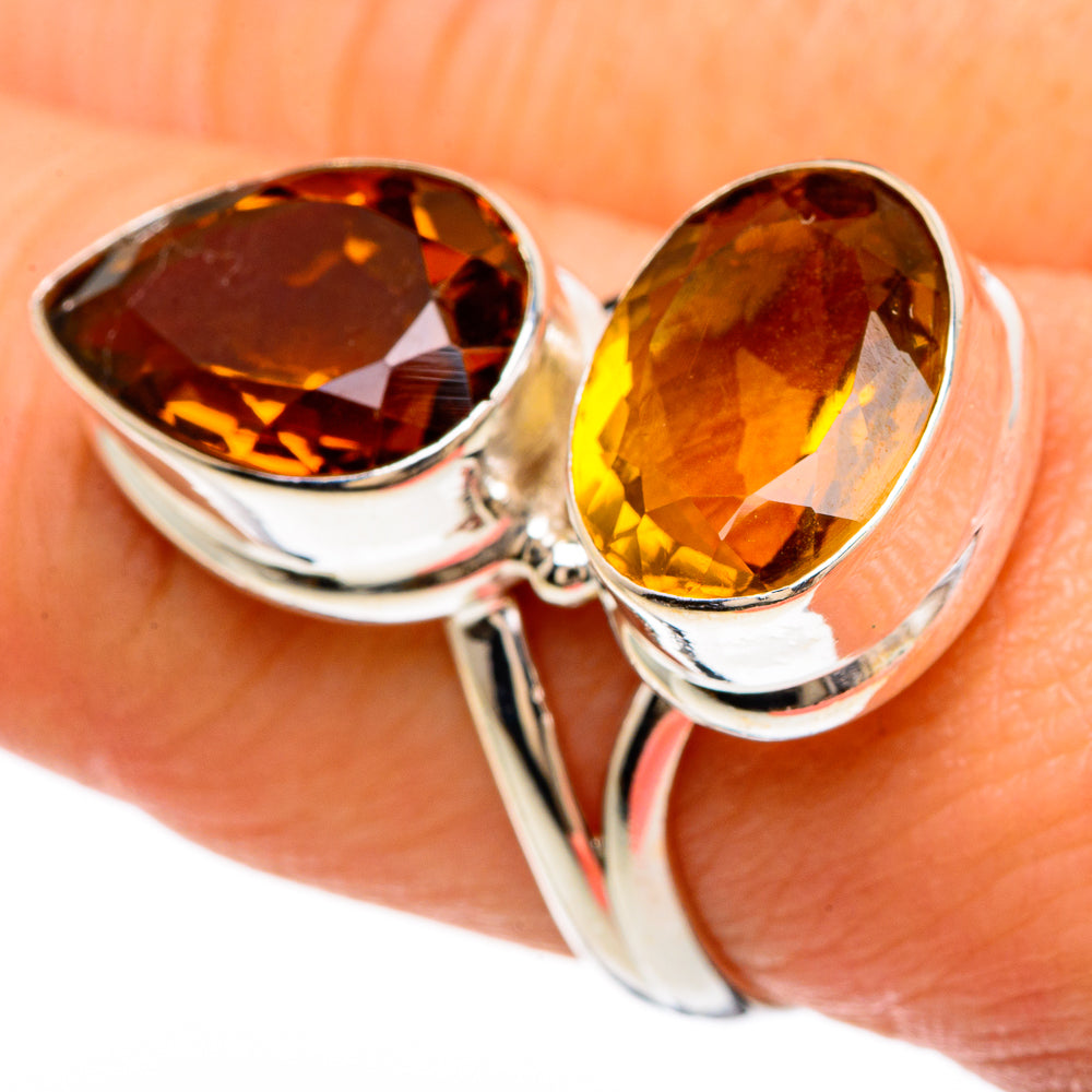 Mandarin Citrine Rings handcrafted by Anasilvercos - RING85078
